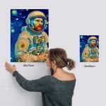 Kanvastik Van Gogh Astronaut Kanvas Tablo